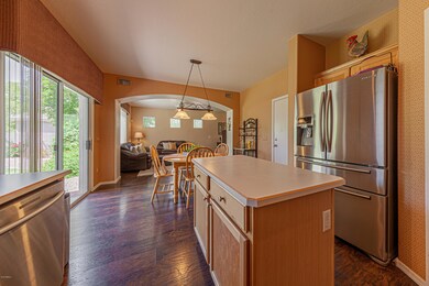 Kitchen view to the living room