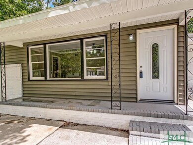 Front porch with a character.