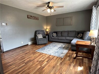 Main living room with newer flooring