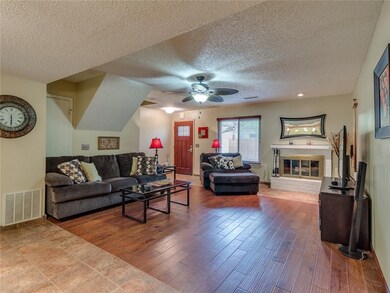 Beautiful living area with a cozy fireplace!