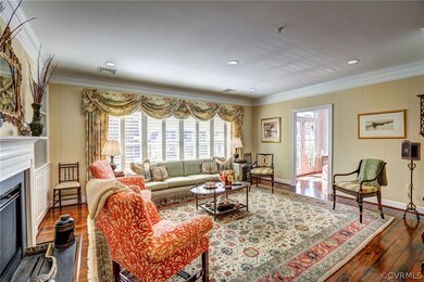 Spacious Living Room with gas fireplace.
