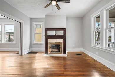 Gorgeous original floors and ornate original decor