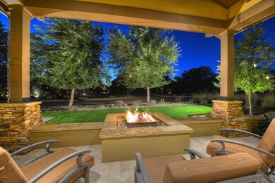 Front Porch w/Glass Rock Firepit