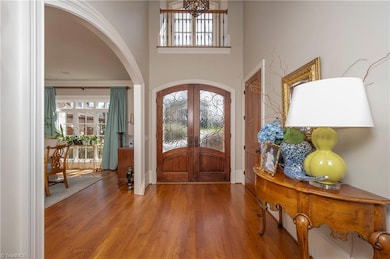 Arched doorways, decorative iron entrance