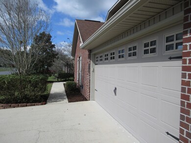 Garage and walkway