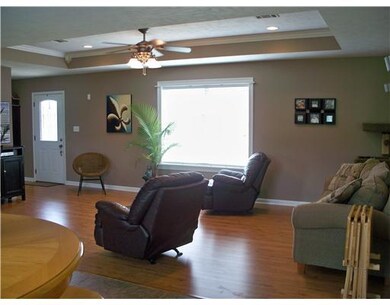 Living Room. Spacious living room  with tray ceili