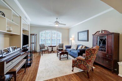 Spacious living areas viewed from dining room.