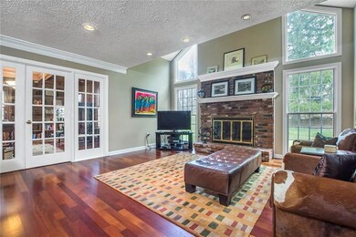 The Family Room Features a Gas Fireplace, Recessed
