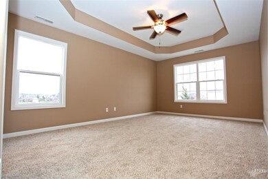 Master bedroom with tray ceiling