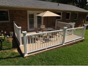 Deck on Back with New Railing