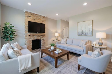 living room virtually staged