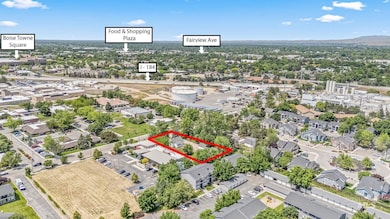 Aerial overview of property's location with property boundaries highlighted