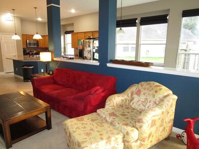 Living room looking to dining area
