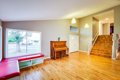 Hardwood staircase