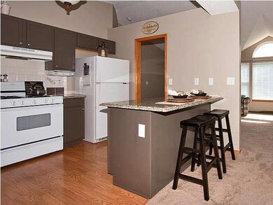 Kitchen with breakfast bar.