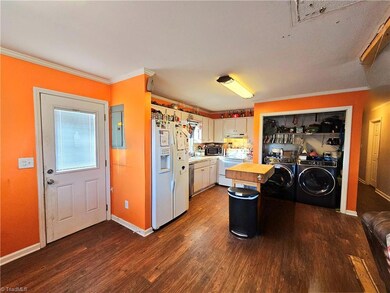 Back door entrance to dining kitchen area.