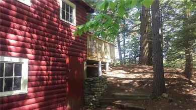 Side view of camp with deck