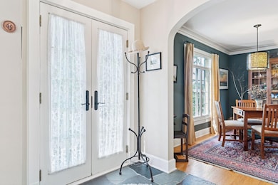 Front entry with slate flooring