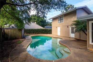 Open pool with spacious deck