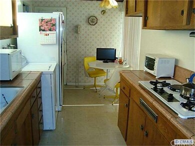 Breakfast nook at the end of the galley kitchen