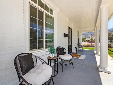 View of covered porch