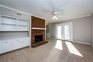 Family Room with Built Ins and Fireplace