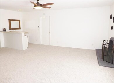 The view of your large family room from the kitche