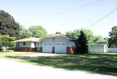Side of home and garage
