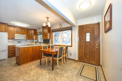 Kitchen with walnut cabinets