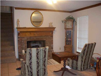 Downstairs family with fireplace
