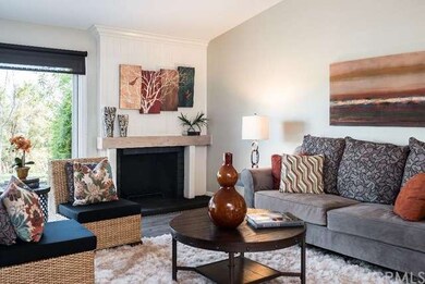 Cozy fireplace in living room