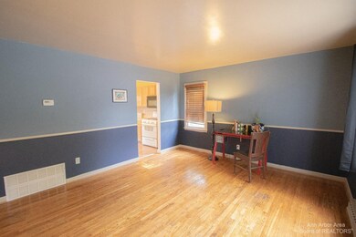 Hardwood floors in the living room