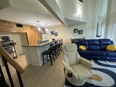 open living, dining, kitchen