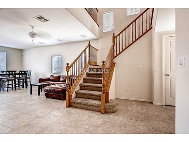 Entry Hall. entry with vaulted ceilings, tile floo