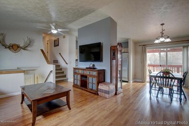 Open living and dining . . .