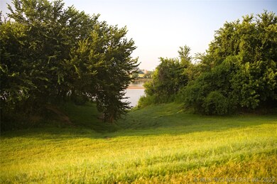 View of the river from the top of the levee