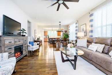 Great room. Even the tv stay.s