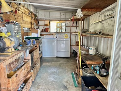 Shed with laundry in it plus storage