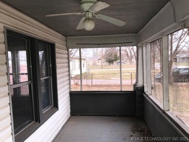 Screened front porch