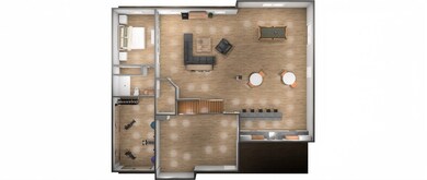 Finished Walkout Gameroom with Exercise Room, Bedr
