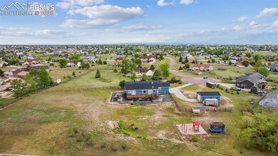 Aerial view of residential area