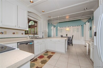 Kitchen overlooks family room