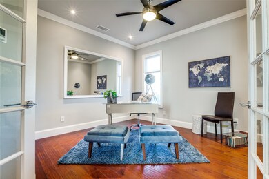 Study with French doors and ensuite bath just off