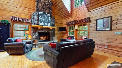 Cathedral ceiling and great fireplace