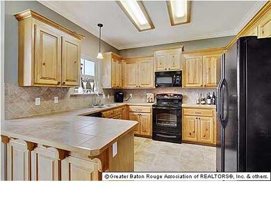 Kitchen with cypress cabinets