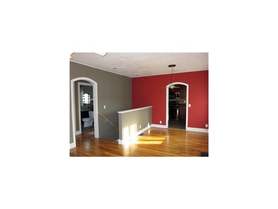 Dining Area. Sunny dining area, open staircase, up