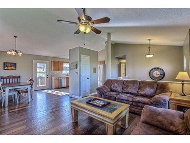 Open to Dining and Kitchen