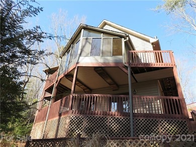 Rear Elevation featuring multiple decks