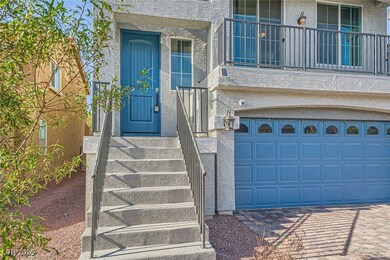 Property entrance featuring stucco siding, decorat