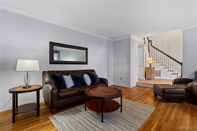 Living room opening to foyer
